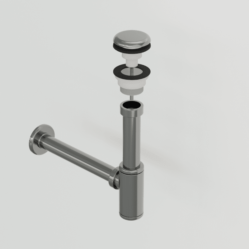 Wizualizacja 3d produktowa syfonu umywalkowego