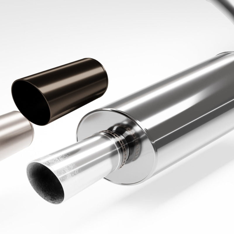 Wizualizacja 3d tłumika samochodowego