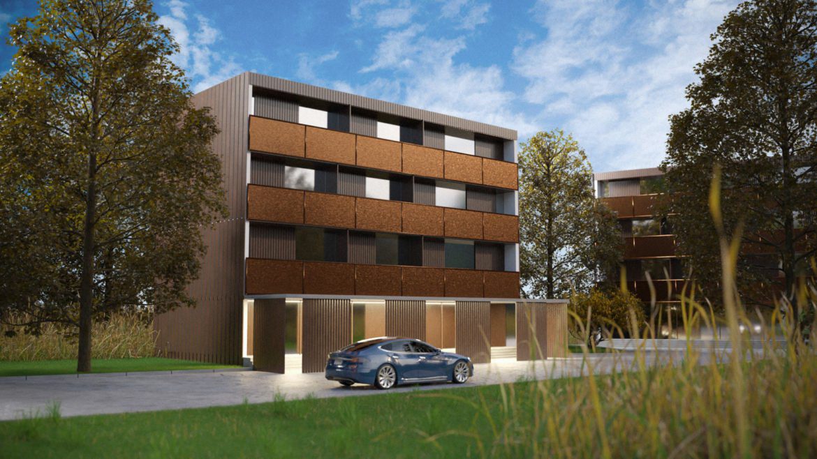 Wizualizacja 3d budynku wielorodzinnego