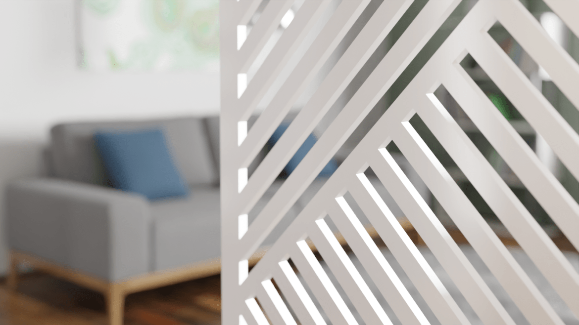 Produktowe wizualizacje 3d ścianek ażurowych