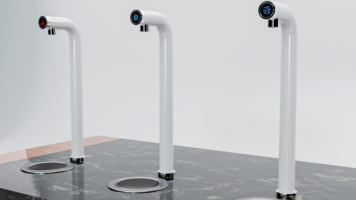 Wizualizacje 3d dystrybutora wody