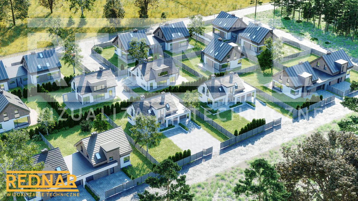 Wizualizacje 3d osiedla Wiosenna Ostoja