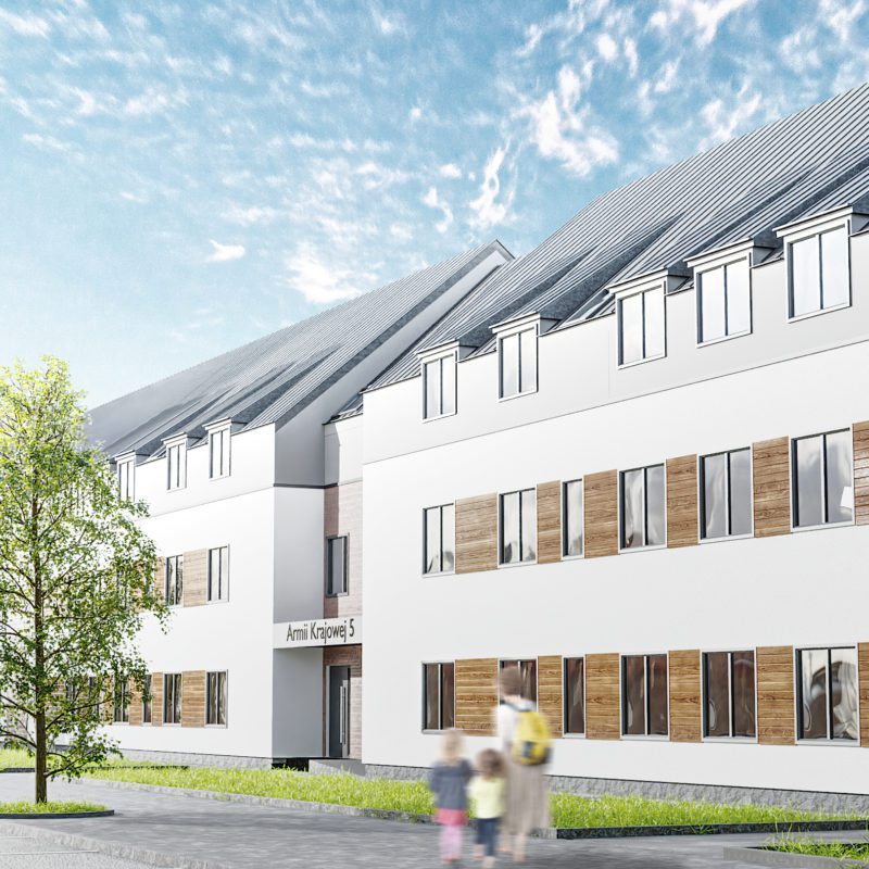 Wizualizacja 3d budynków mieszkalnych w Sierpcu