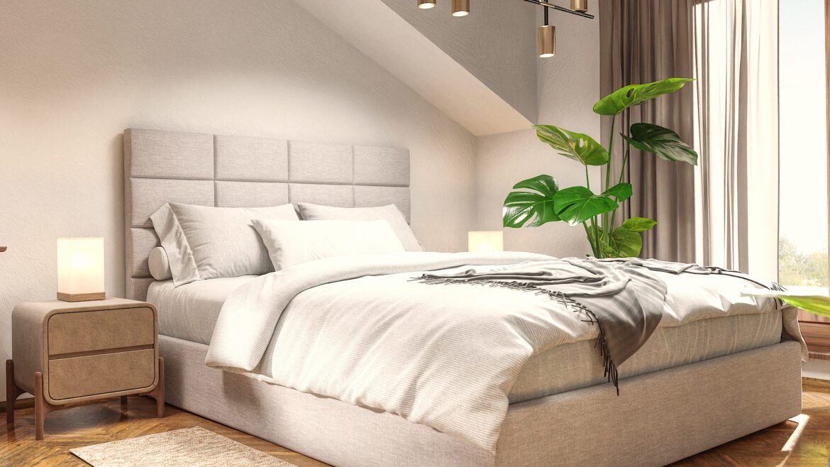 Wizualizacja 3D sypialni