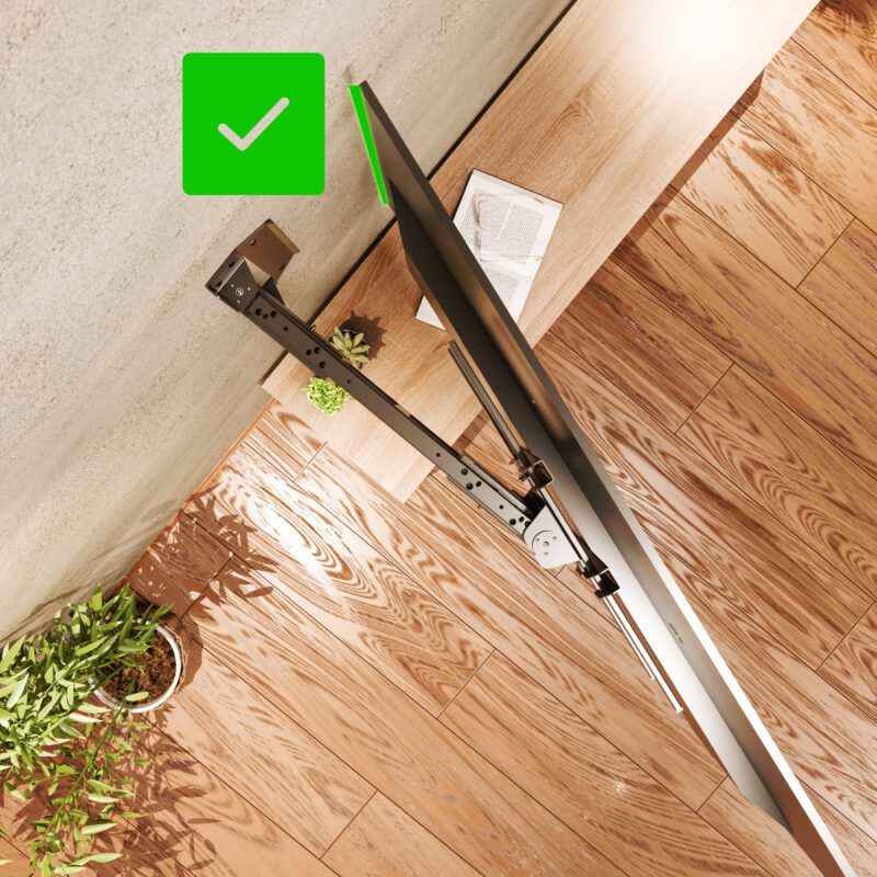 Wizualizacje produktowe uchwytu na telewizor